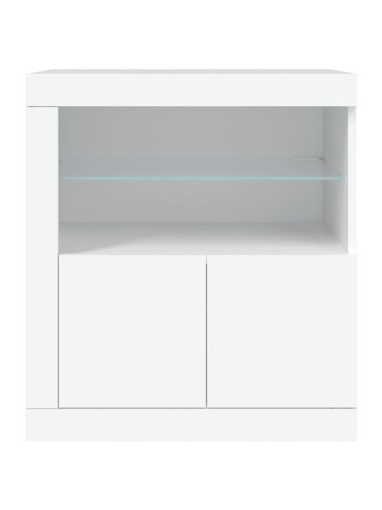 Kumode ar led lampiņām, balta, 60,5x37x67 cm