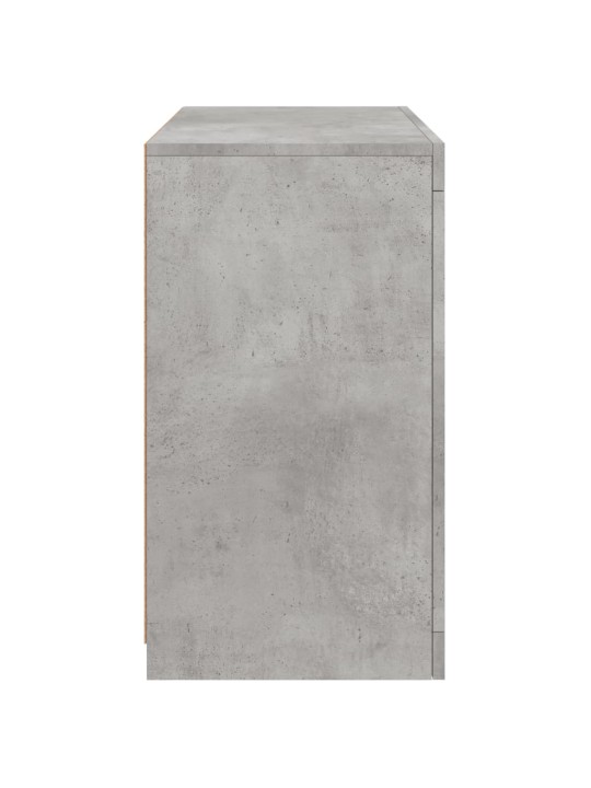 Kumode ar led lampiņām, betona pelēka, 60,5x37x67 cm