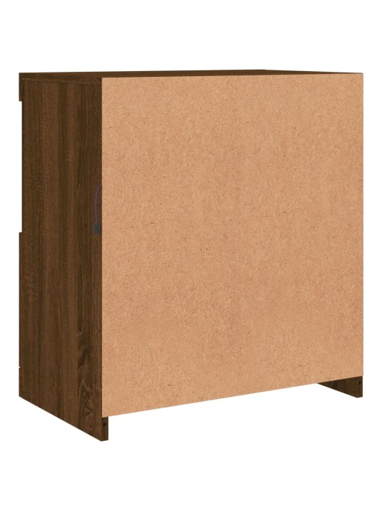 Kumode ar led lampiņām, brūna koka krāsa, 60,5x37x67 cm