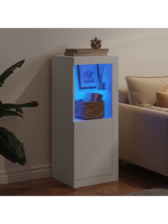 Kumode ar led lampiņām, balta, 41x37x100 cm