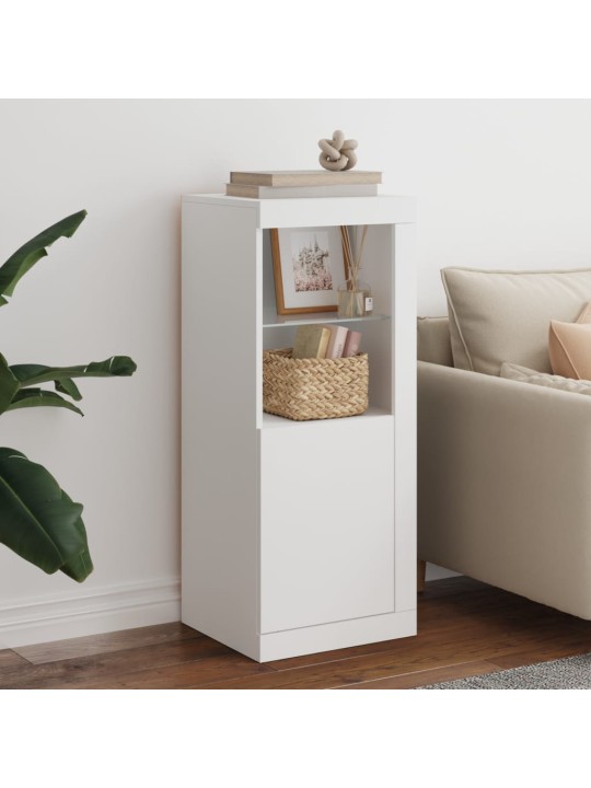 Kumode ar led lampiņām, balta, 41x37x100 cm
