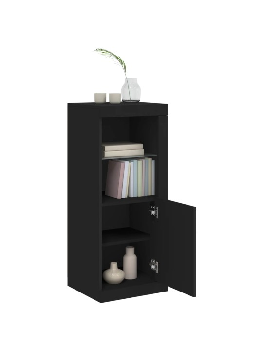 Kumode ar led lampiņām, melna, 41x37x100 cm