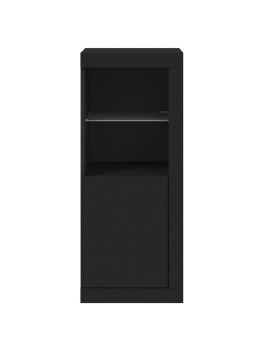 Kumode ar led lampiņām, melna, 41x37x100 cm
