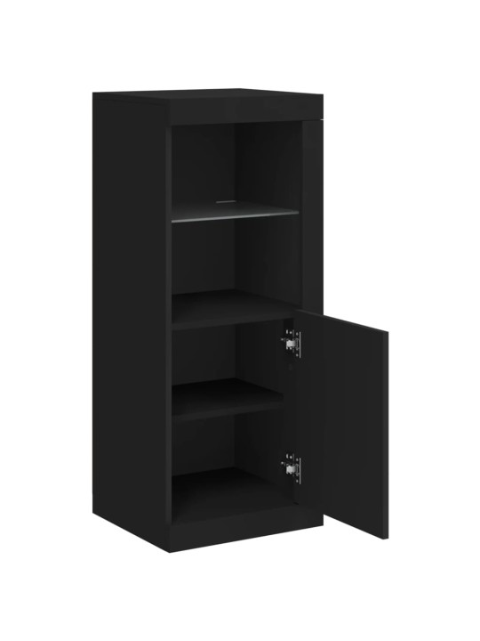 Kumode ar led lampiņām, melna, 41x37x100 cm