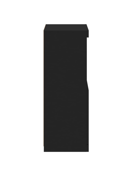 Kumode ar led lampiņām, melna, 41x37x100 cm