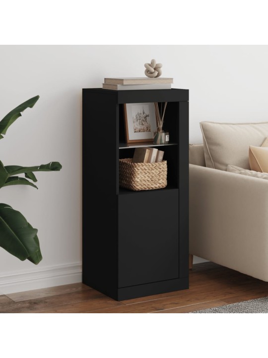 Kumode ar led lampiņām, melna, 41x37x100 cm