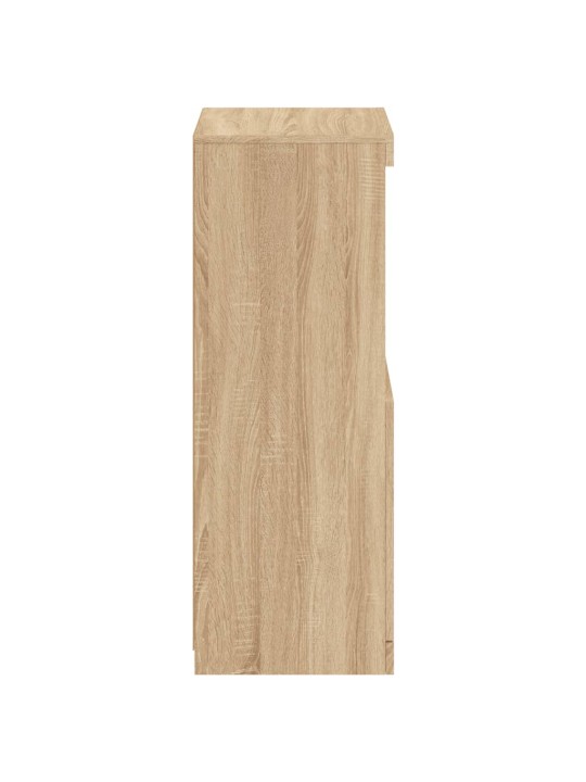 Kumode ar led lampiņām, ozolkoka krāsa, 41x37x100 cm