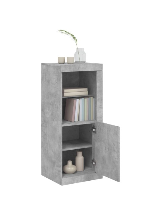 Kumode ar led lampiņām, betona pelēka, 41x37x100 cm