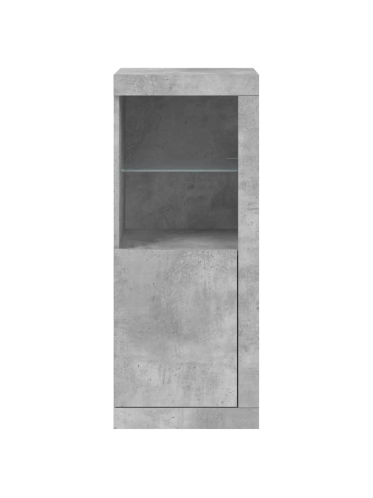 Kumode ar led lampiņām, betona pelēka, 41x37x100 cm