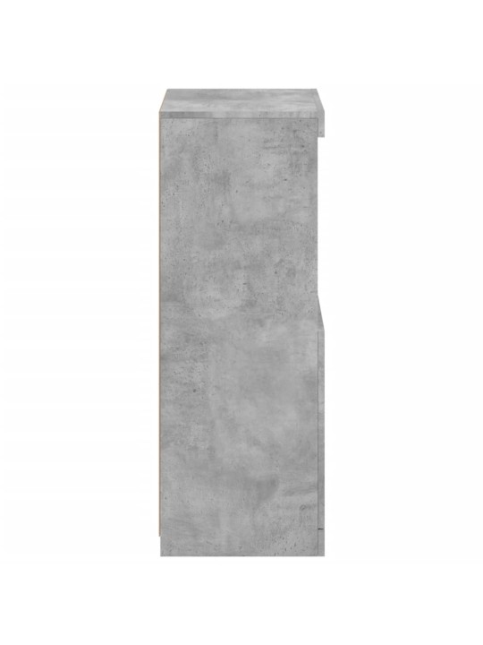 Kumode ar led lampiņām, betona pelēka, 41x37x100 cm