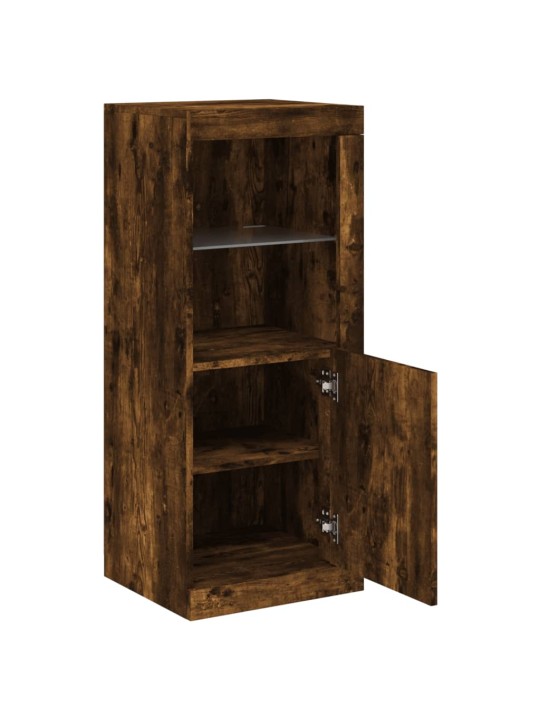 Kumode ar led lampiņām, ozolkoka krāsa, 41x37x100 cm