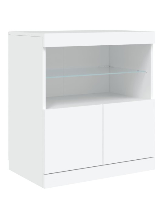 Kumode ar led lampiņām, balta, 60x37x67 cm