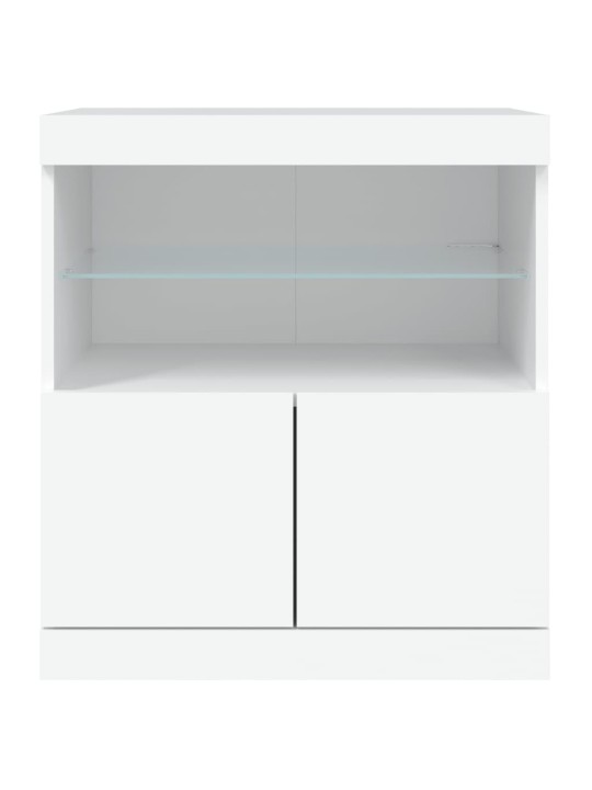 Kumode ar led lampiņām, balta, 60x37x67 cm