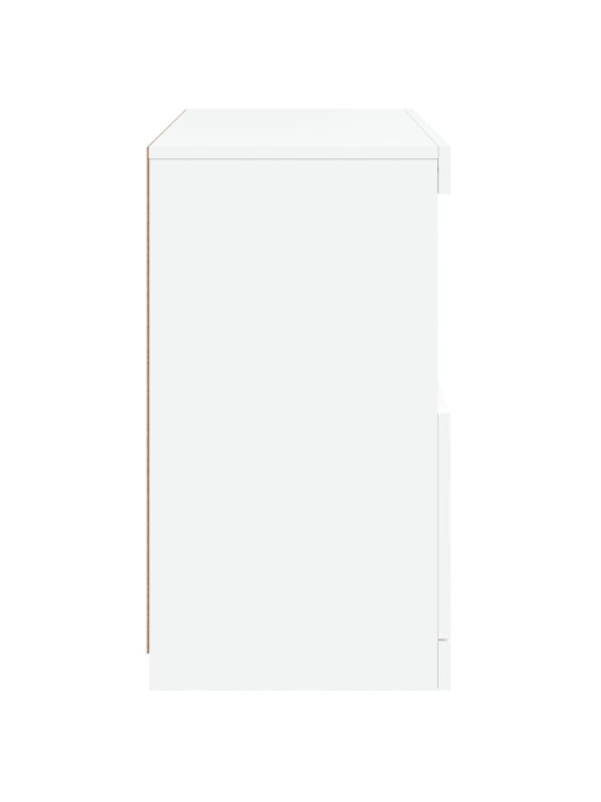 Kumode ar led lampiņām, balta, 60x37x67 cm