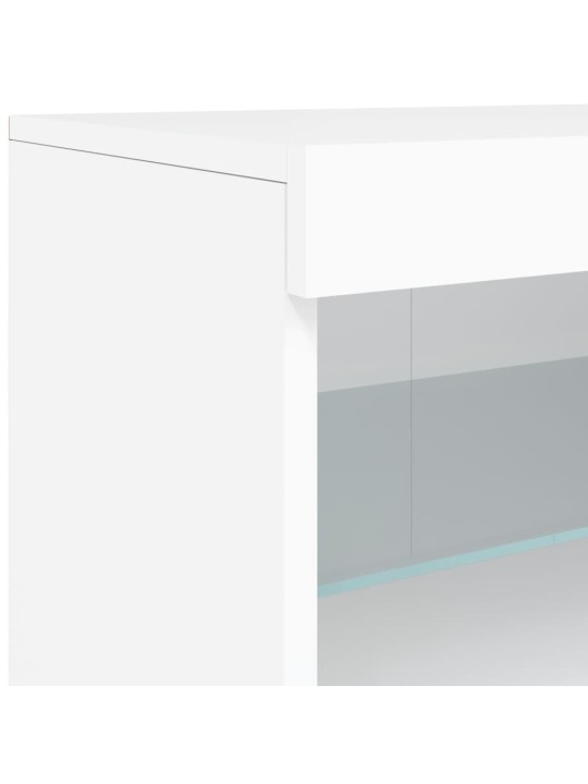 Kumode ar led lampiņām, balta, 60x37x67 cm