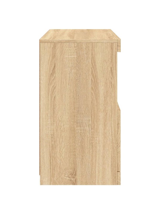 Kumode ar led lampiņām, ozolkoka krāsa, 60x37x67 cm