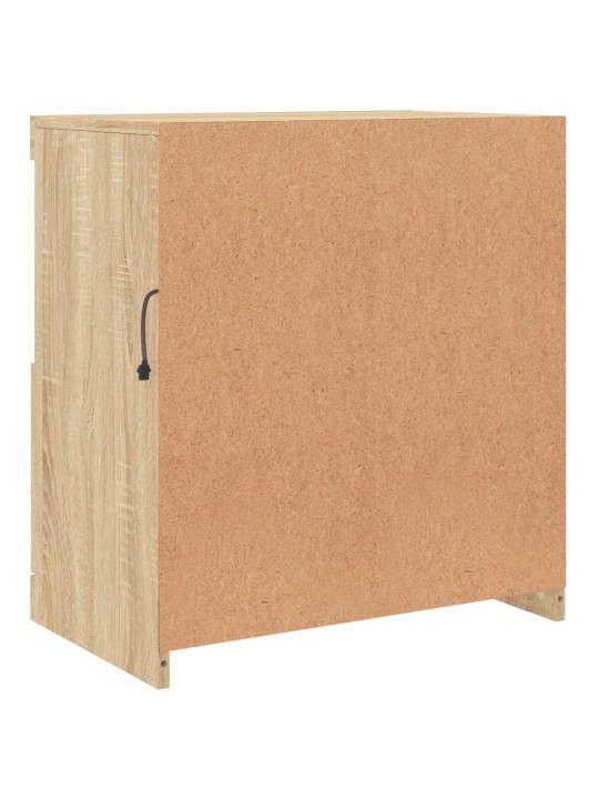 Kumode ar led lampiņām, ozolkoka krāsa, 60x37x67 cm