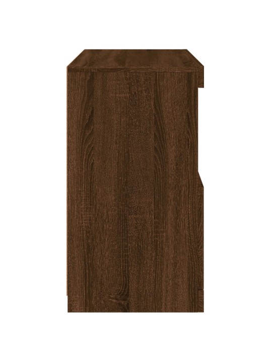 Kumode ar led lampiņām, brūna koka krāsa, 60x37x67 cm