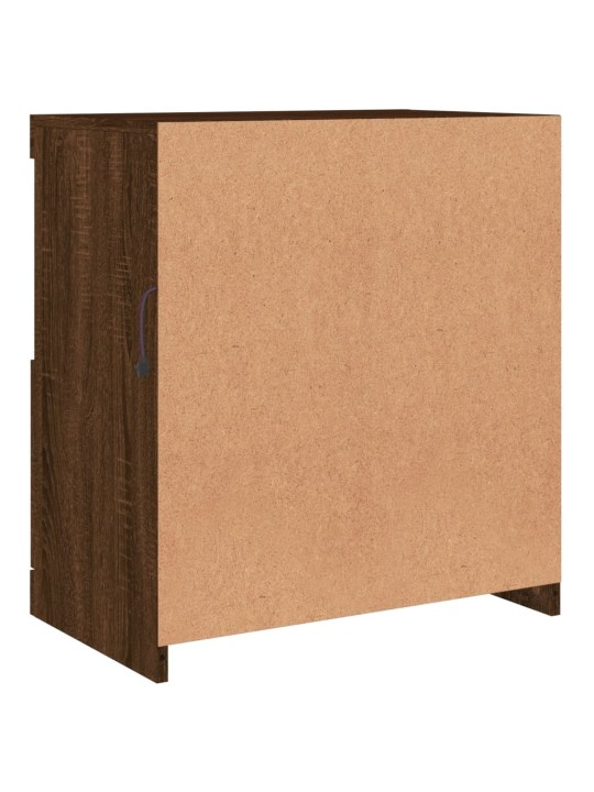 Kumode ar led lampiņām, brūna koka krāsa, 60x37x67 cm