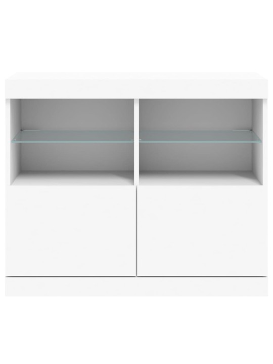 Kumode ar led lampiņām, balta, 81x37x67 cm