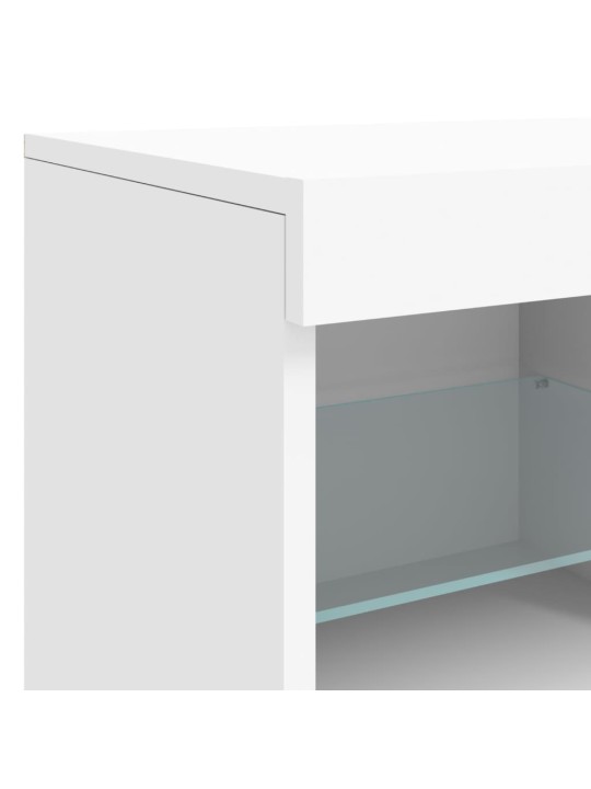 Kumode ar led lampiņām, balta, 81x37x67 cm
