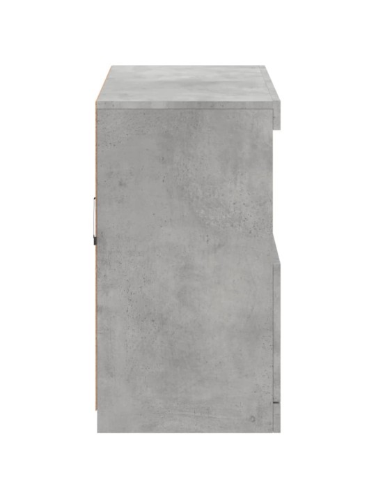 Kumode ar led lampiņām, betona pelēka, 81x37x67 cm