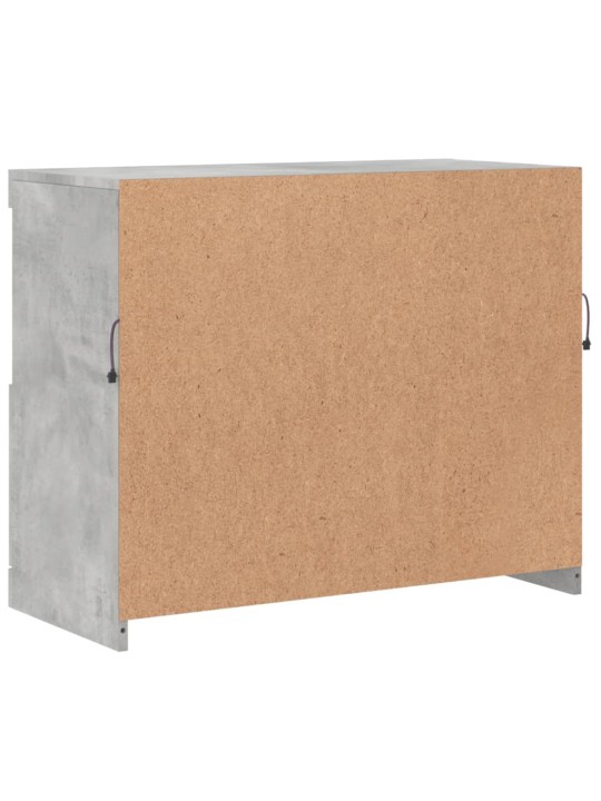 Kumode ar led lampiņām, betona pelēka, 81x37x67 cm