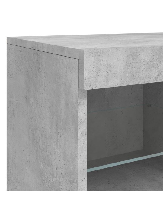 Kumode ar led lampiņām, betona pelēka, 81x37x67 cm