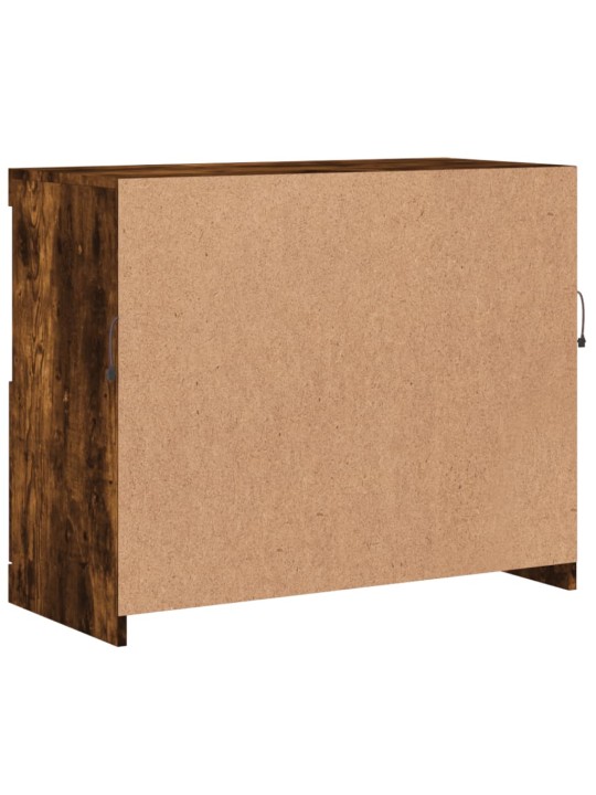 Kumode ar LED lampiņām, ozolkoka krāsa, 81x37x67 cm