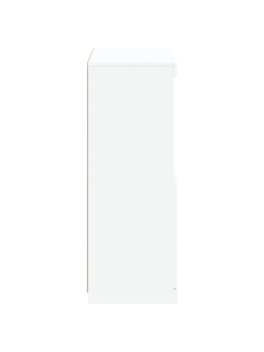Kumode ar led lampiņām, balta, 60,5x37x100 cm