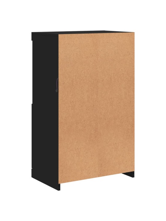 Kumode ar led lampiņām, melna, 60,5x37x100 cm