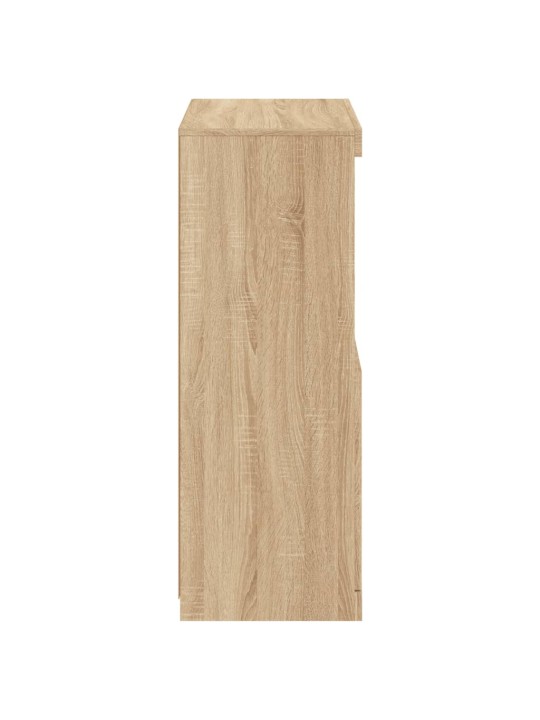 Kumode ar led lampiņām, ozolkoka krāsa, 60,5x37x100 cm