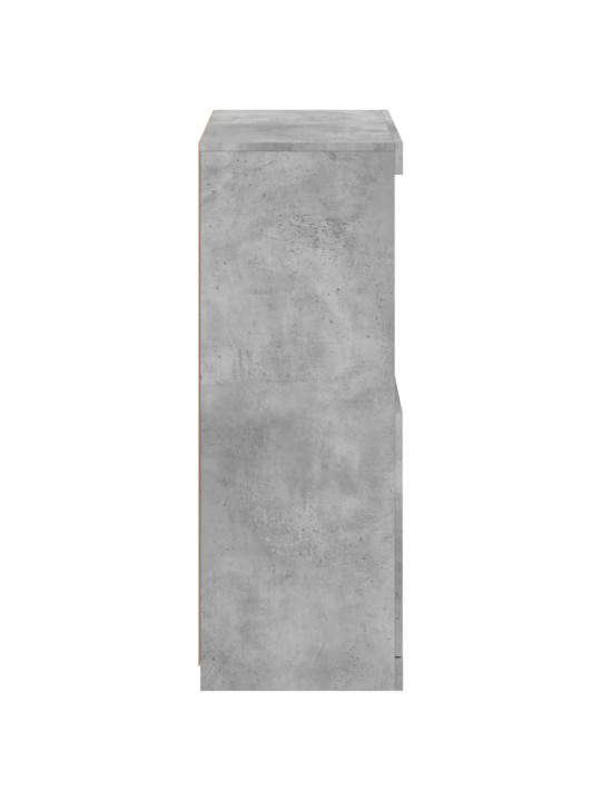 Kumode ar led lampiņām, betona pelēka, 60,5x37x100 cm