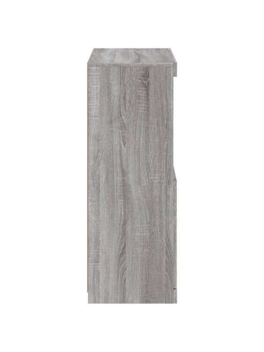 Kumode ar led lampiņām, pelēka ozolkoka krāsa, 60,5x37x100 cm