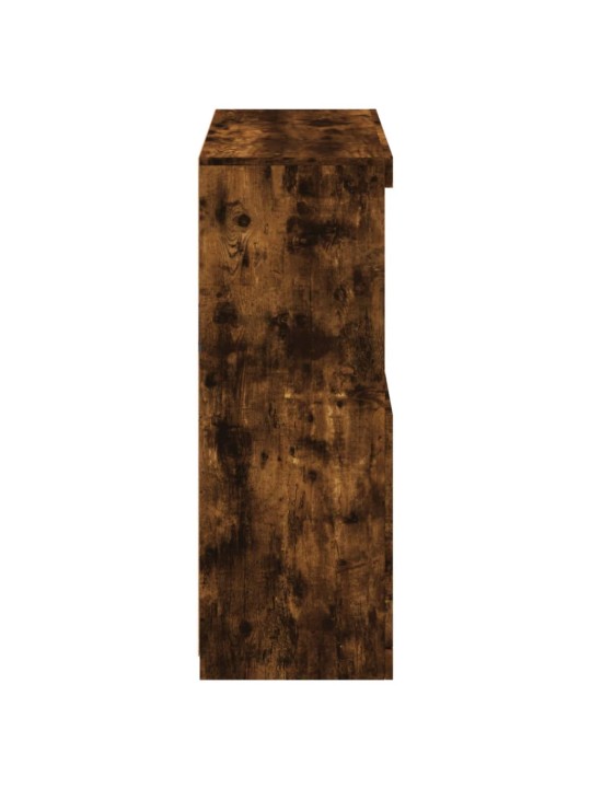 Kumode ar LED lampiņām, ozolkoka krāsa, 81x37x100 cm