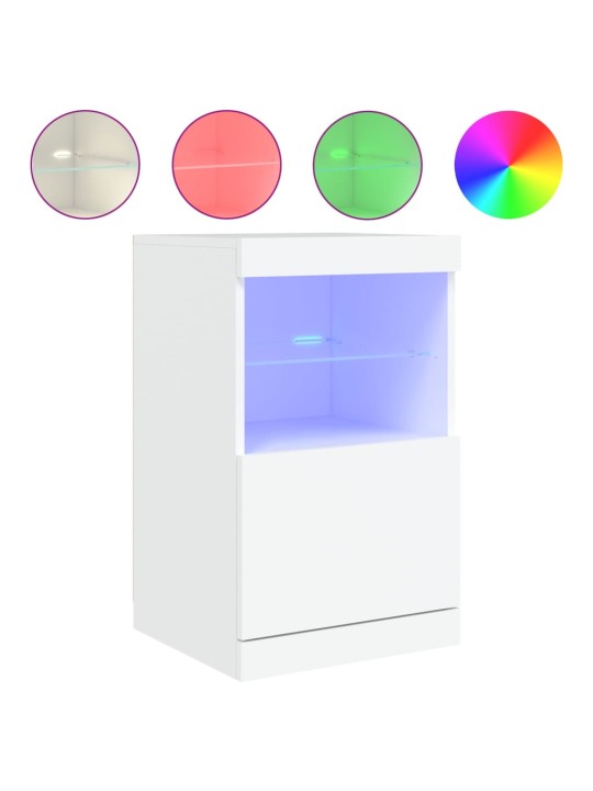 Kumode ar led lampiņām, balta, 41x37x67 cm