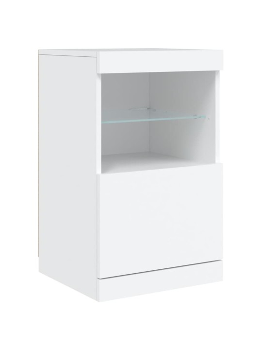 Kumode ar led lampiņām, balta, 41x37x67 cm