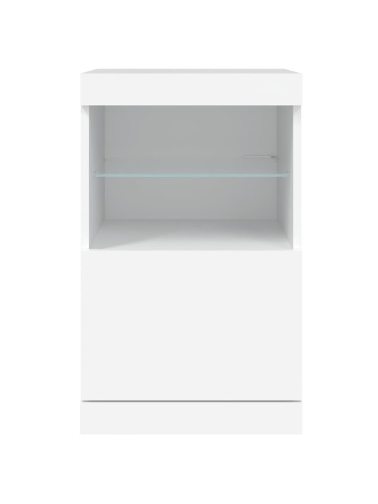 Kumode ar led lampiņām, balta, 41x37x67 cm