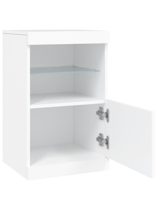 Kumode ar led lampiņām, balta, 41x37x67 cm