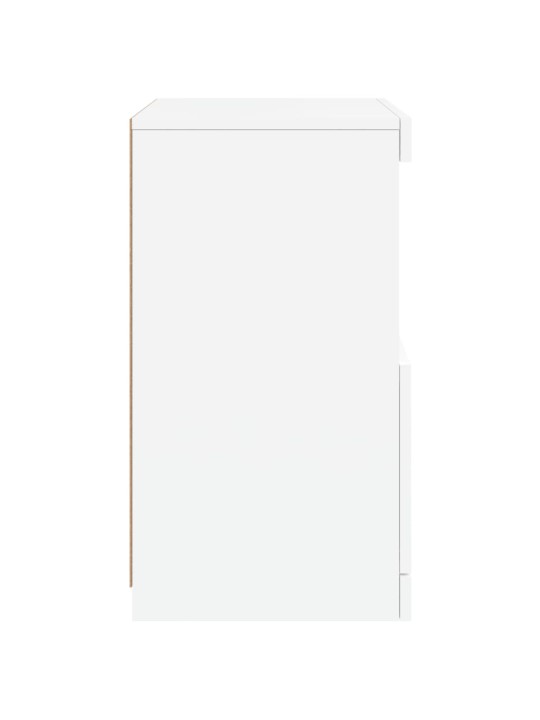 Kumode ar led lampiņām, balta, 41x37x67 cm