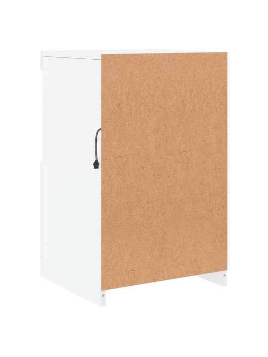 Kumode ar led lampiņām, balta, 41x37x67 cm