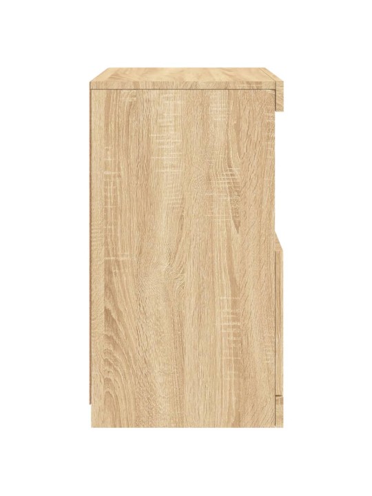 Kumode ar led lampiņām, ozolkoka krāsa, 41x37x67 cm