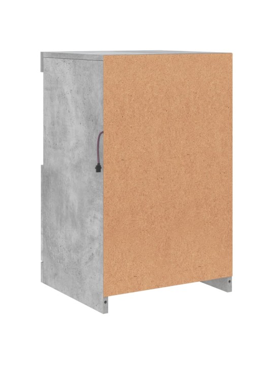 Kumode ar led lampiņām, betona pelēka, 41x37x67 cm