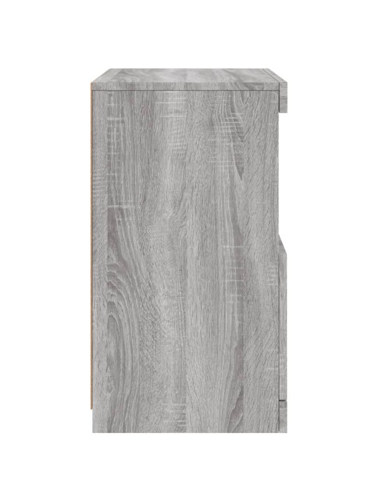 Kumode ar led lampiņām, pelēka ozolkoka krāsa, 41x37x67 cm