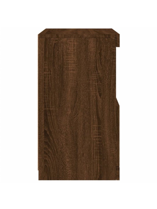Kumode ar led lampiņām, brūna koka krāsa, 41x37x67 cm