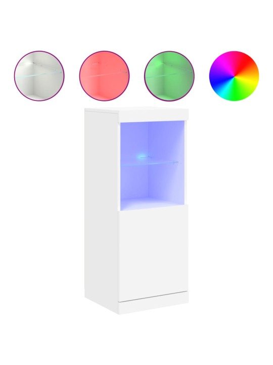 Kumode ar led lampiņām, balta, 41x37x100 cm