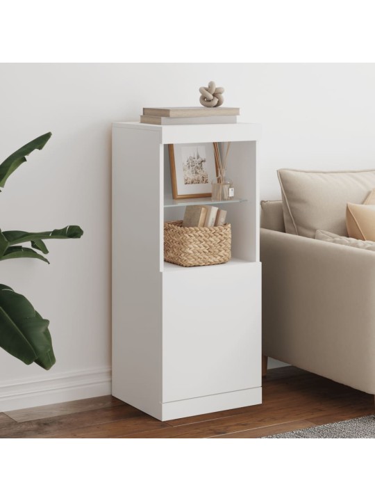 Kumode ar led lampiņām, balta, 41x37x100 cm