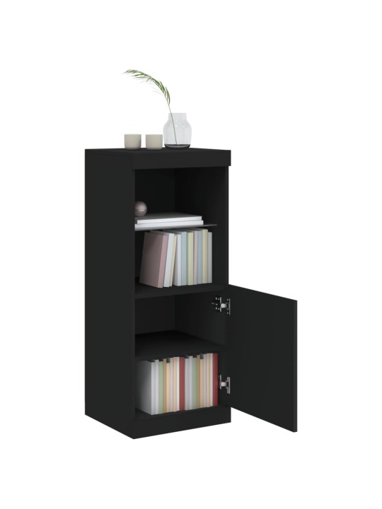 Kumode ar led lampiņām, melna, 41x37x100 cm