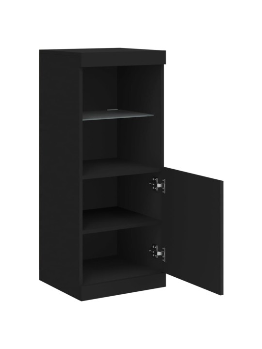 Kumode ar led lampiņām, melna, 41x37x100 cm