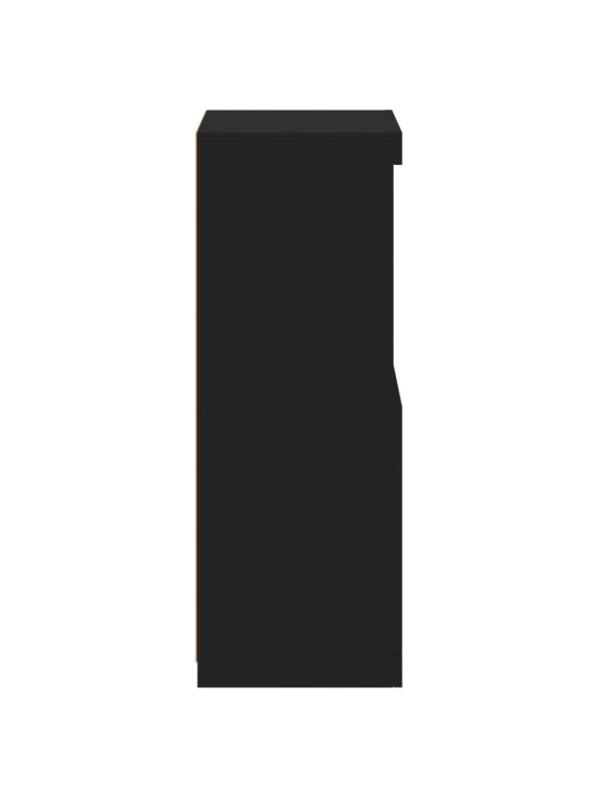 Kumode ar led lampiņām, melna, 41x37x100 cm